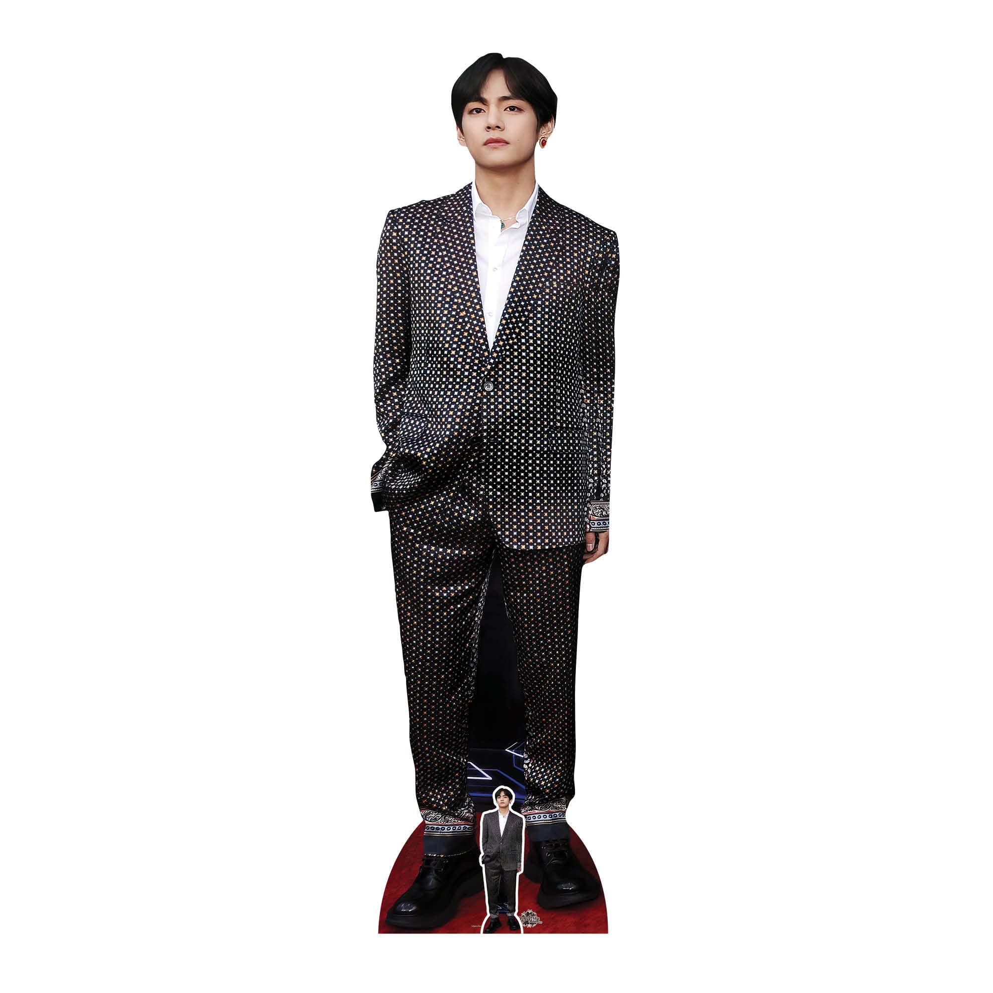 Star Cutouts Boys V Check Cs958 Kim Tae-Hyung Bangtan Lifesize Cardboard Cutout With Free Mini