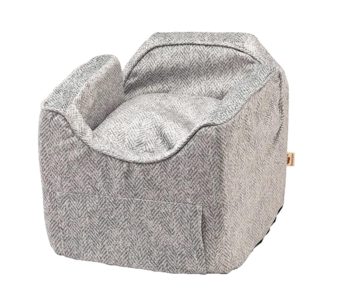 Snoozer Dog Car Seat with Storage Tray: Lookout II Dog Booster Car Seat for Pets up to 18lbs, Helps Alleviate Travel Sickness & Fear for Dogs,