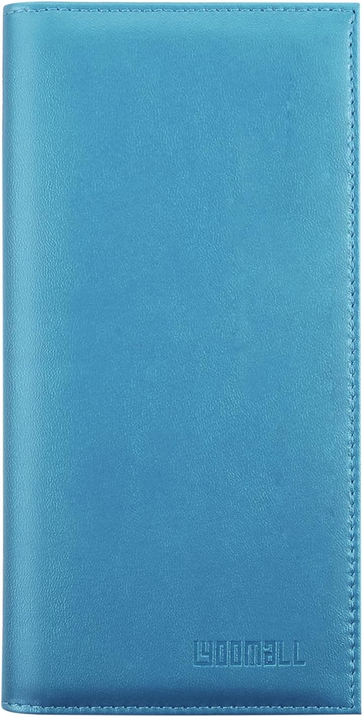 Leather Checkbook Cover for Personal Checkbook, Checkbook Cover For Women & Men, RFID Blocking Checkbook Holder Wallet for Duplicate Checks