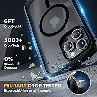 Vista 226 de Miracase - Funda magnética para iPhone 13 Pro Max de 6.7 pulgadas (compatible con MagSafe), transparente, completo, protector de pantalla de vidrio