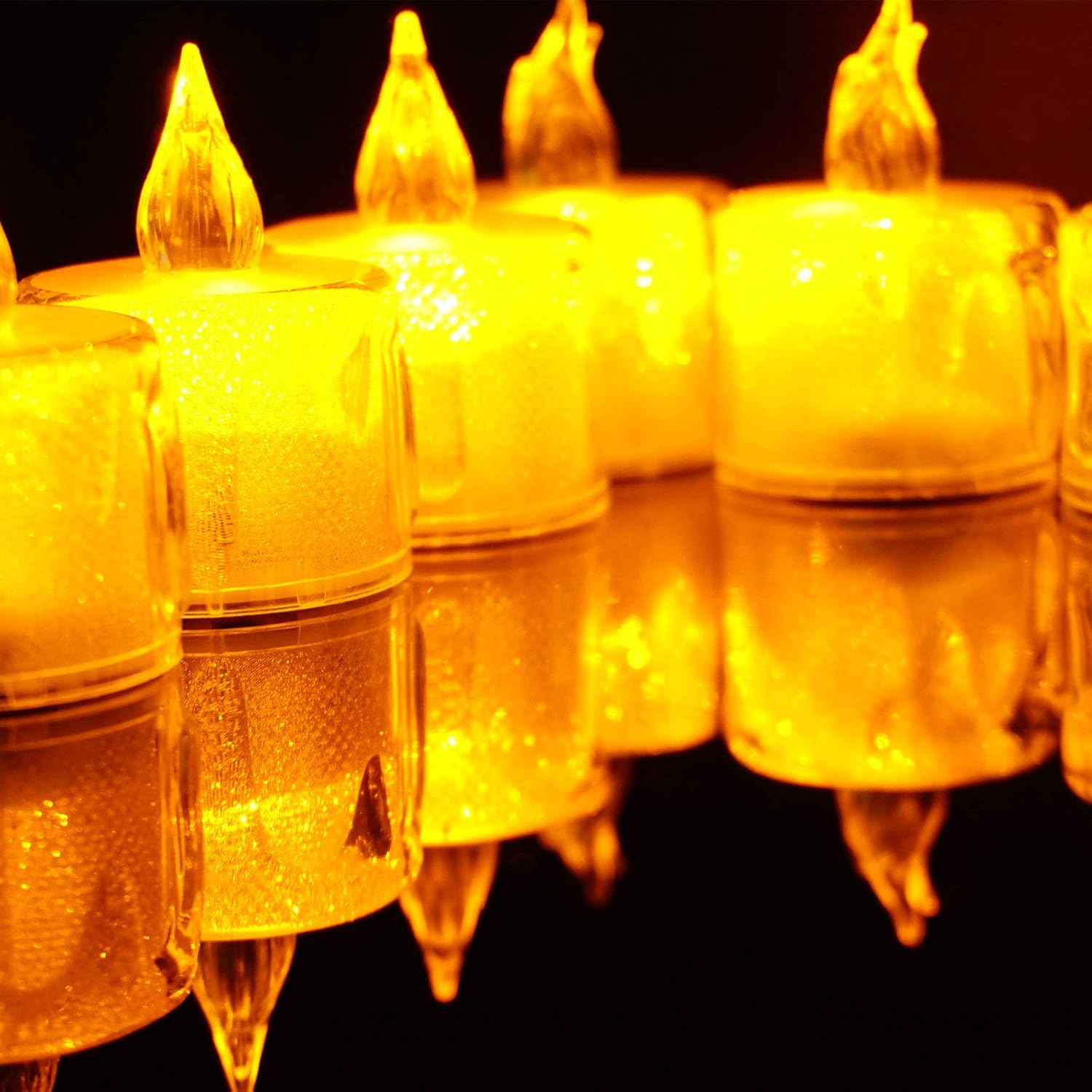 Flameless LED Tea Light Candles Battery-Powered Unscented LED Tealight Candles, Fake Candles, Tealights (Warm White) - Image 6