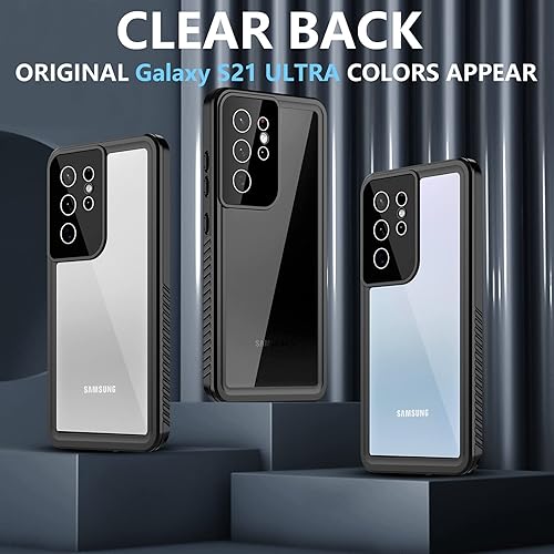 Miniatura 6 de ANTSHARE Funda para Samsung Galaxy S21 Ultra a prueba de golpes impermeable con protector de pantalla integrado 360 de cuerpo completo, resistente a