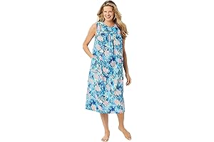 Only Necessities Plus Size Sleeveless Print Lounger