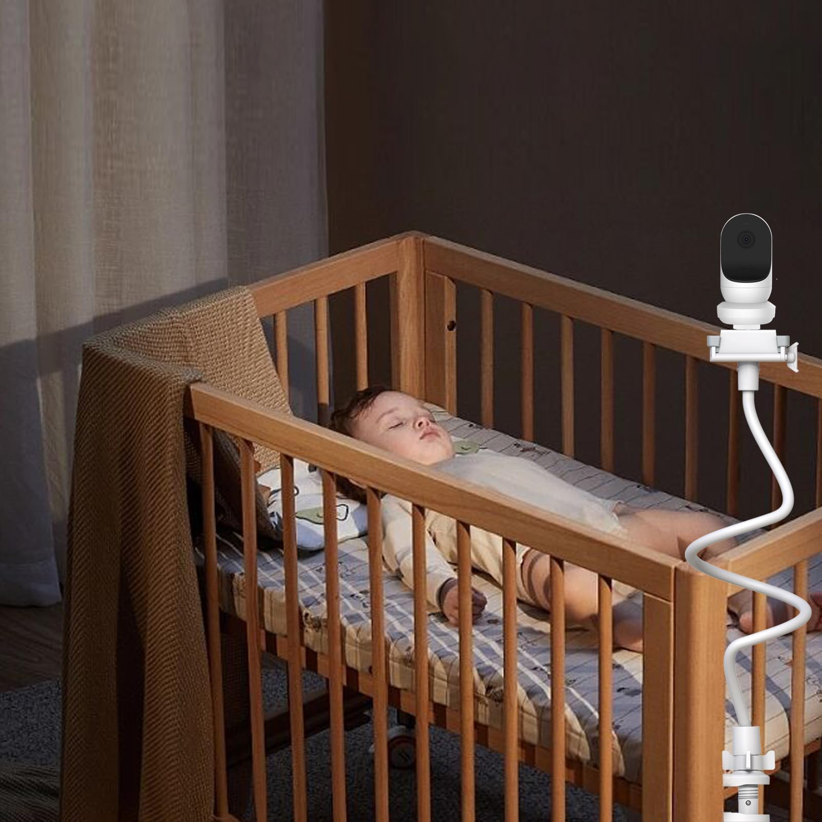 Derebir Baby Camera Monitor Holder Compatible with Owlet Camera Baby Flexible Baby Monitor Mount Stand (33.9 inch) - Image 3