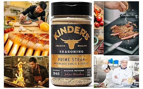 Miniatura 5 de Kinders condimento Prime Steak con ajo negro y trufa frotado | Cero calorías, cero grasa y apto para dieta cetogénica, paquete de 2 de 7.9 onzas,