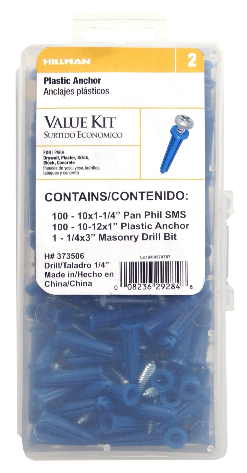 Amazon.com: The Hillman Group 373506 Plastic Anchor Kit