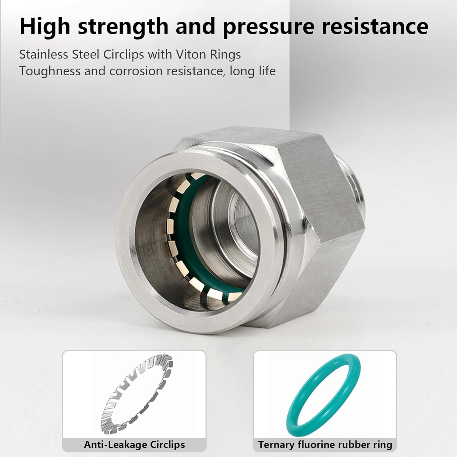 Eagles Push to Connect Air Fittings Elbow 6mm Tube OD x 1/4" NPT Male 90° Degree Adapter 304 Stainless Steel Male Elbow Air Union Fitting, Air Line Fittings Push Connectors, 2 Pack, PL6-02