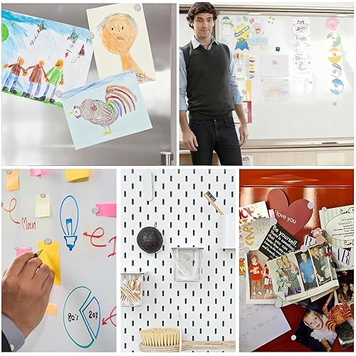 Miniatura 6 de Imanes para refrigerador, 3 tamaños diferentes, redondos y pequeños, 50 unidades, de neodimio, fuertes, para pizarras blancas, manualidades,