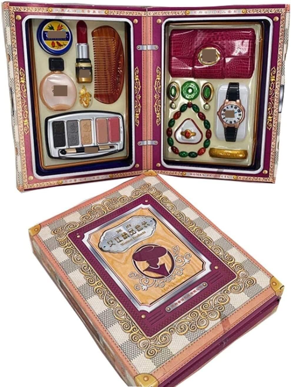 Ancestor money, Chinese Joss Paper， Funeral Supplies Ladies Paper Makeup Set-Chinese Joss Paper Heaven Bank Notes Ghost Money -Sacrificial Offerings Strengthen Connection With You