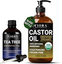 4 Ounce Tea Tree Oil & 16 Ounce Organic Castor Oil