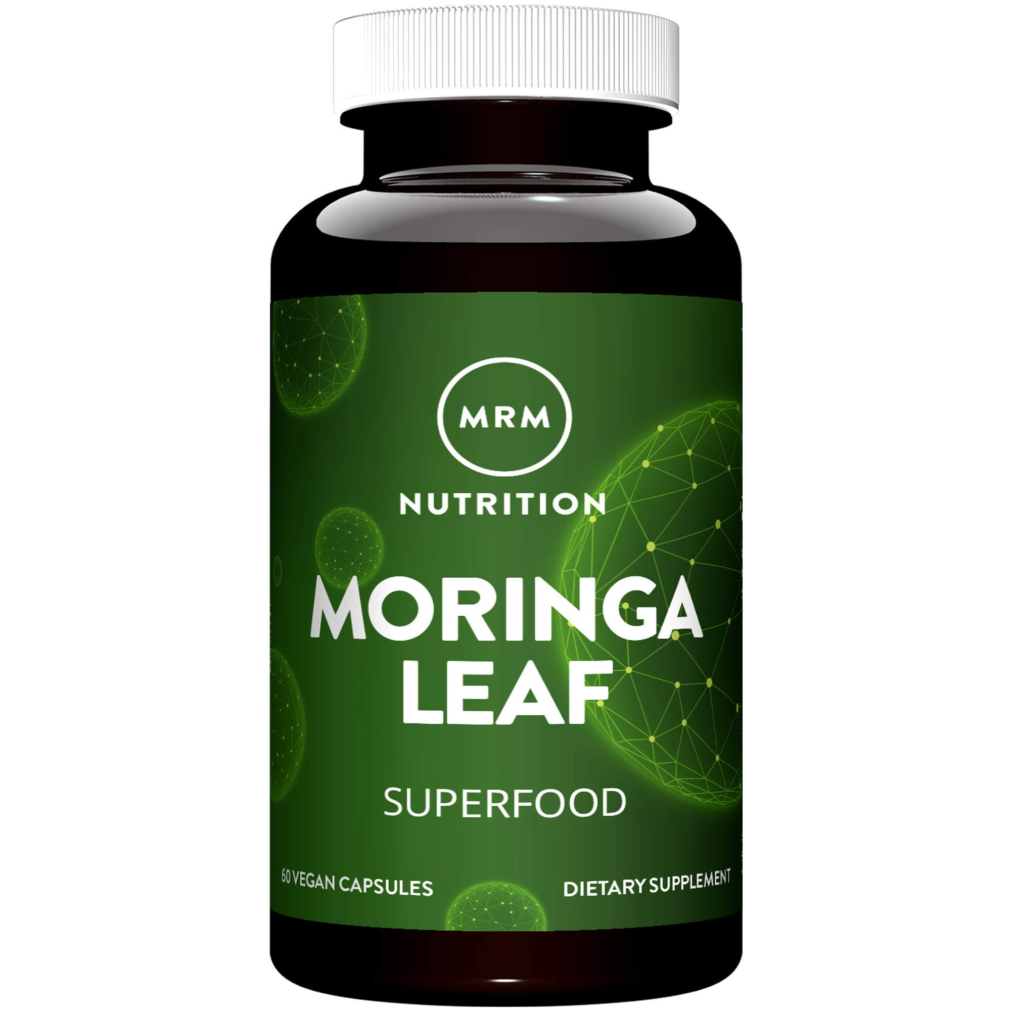 MRM Nutrition Moringa Leaf Capsules - for Women & Men, Vegan - 60 Servings