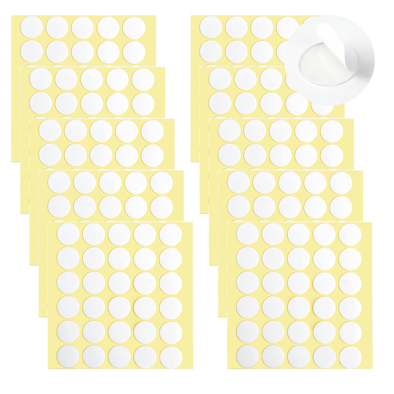 300 Piezas Puntos Adhesivos Doble Cara 20mm, Cinta Pegamento de Globo Puntos Adhesivos Transparente, Puntos Adhesivos Doble Cara Sin Rastro, Cinta Pegatinas Redonda Multipropósito Para Bodas, Fiestas