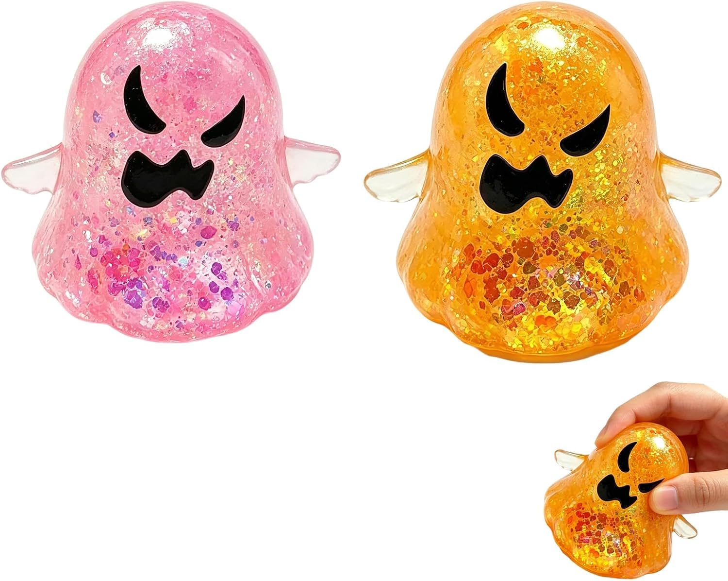 2 Pcs Halloween Squishy, Squishy Fidget Toys Cute Sensory Squeeze Toy