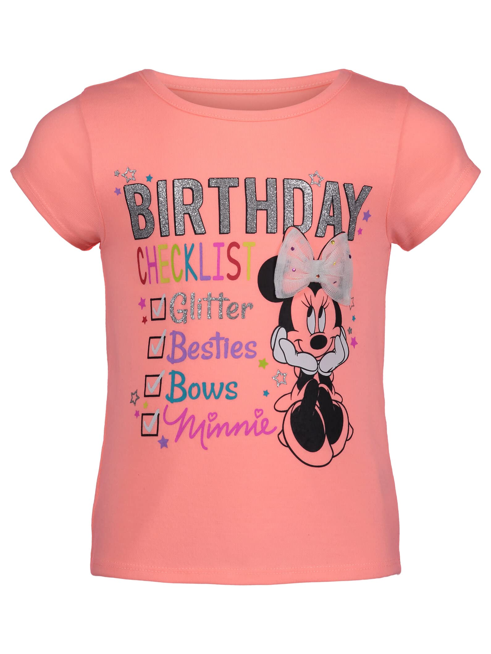 Disney Minnie Mouse Infant Baby Girls Graphic T-Shirt Tulle Skirt and Headband Set Pink/White 18 Months