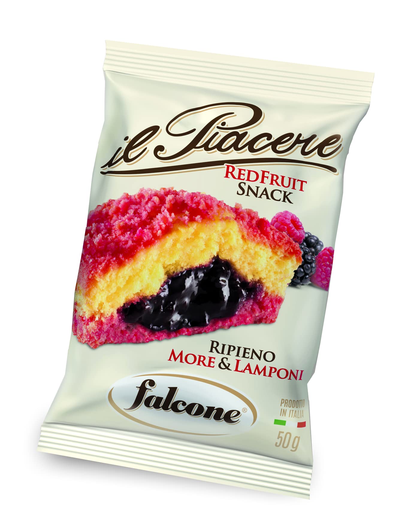 Falcone - Il Piacere Mora e Lampone 24 Pezzi da 60 grammi prodotto dolciario da forno red fruit snack prima colazione spuntino