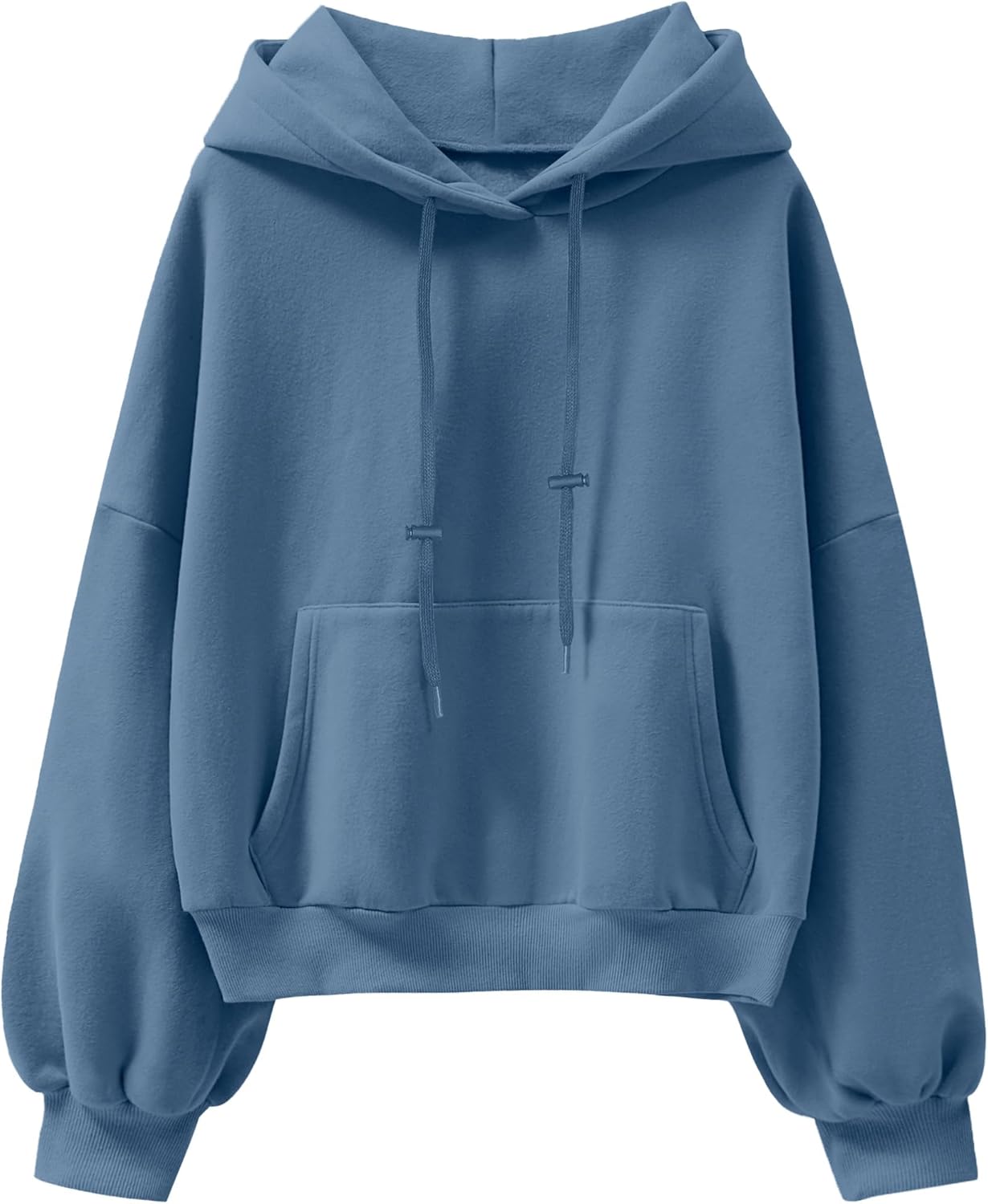 ANRABESS Womens Oversized Hoodies Lantern sleeve Fleece Sweatshirts 2024 Winter Loose Pullover Teen Girls Preppy Top Clothes