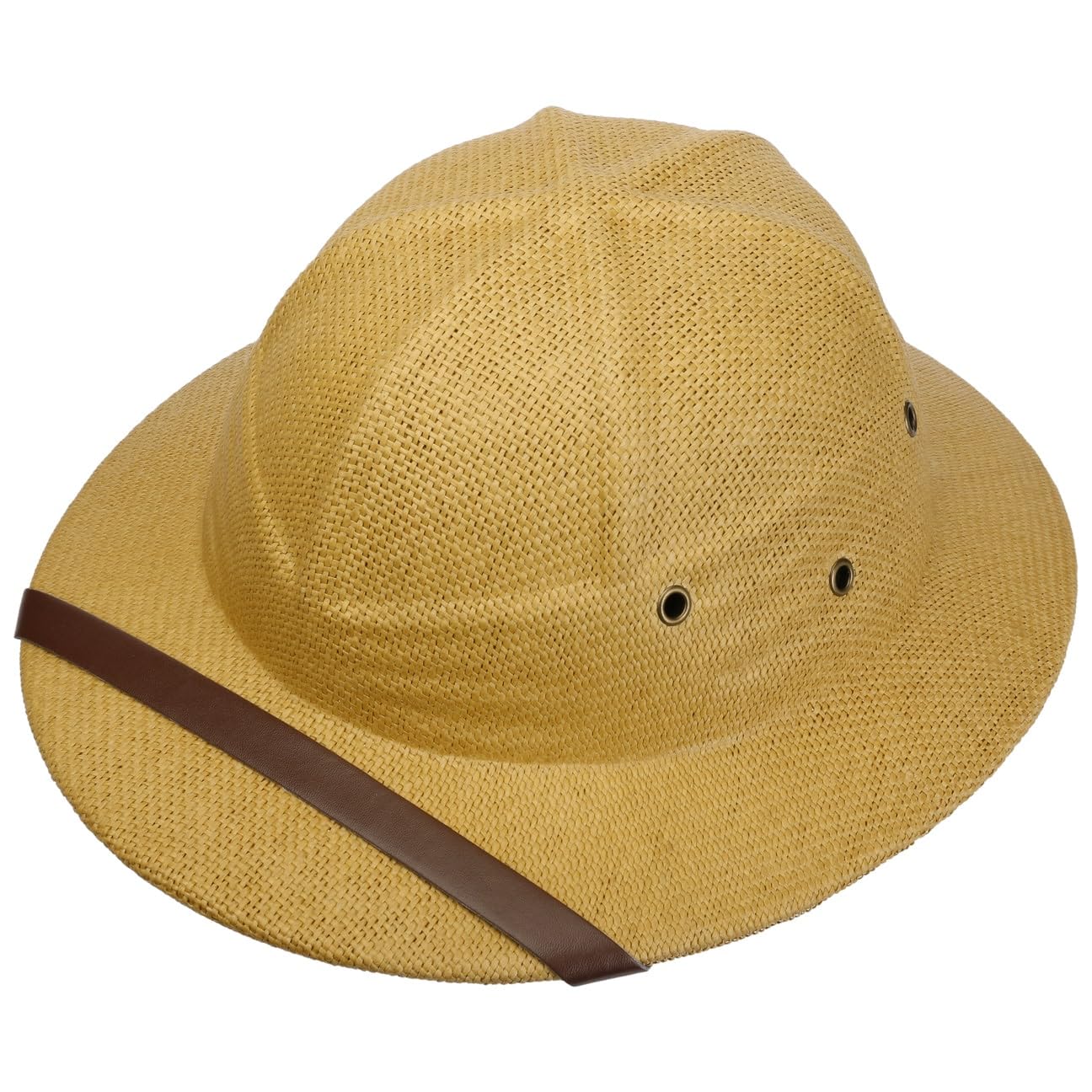 Conner Casco Colonial Bendigo Mujer/Hombre - Sombrero de Paja Verano con Banda Piel Primavera/Verano