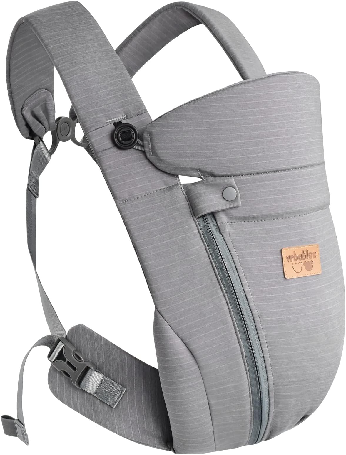 vrbabiesNew Upgrade Ergonomic Baby Carrier Newborn Toddler Wrap Carrier,Hands Free Baby Sitting Support Sling,Breathable,Perfect for Infants/Chest Sling for Babies Shower Gift (Dark Grey)