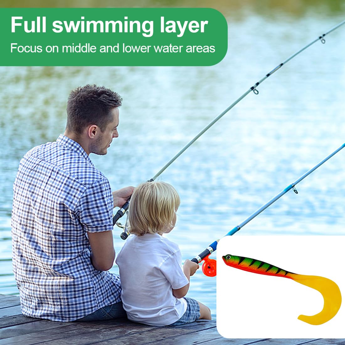 XPEX 8 Piezas Blandos Senuelos De Pesca,Peces De Goma Para Pescar, Señuelo De Pesca Simulado, Cebos Artificiales De Pesca, Adecuado Para Peces De Agua Salada Y Peces De Agua Dulc