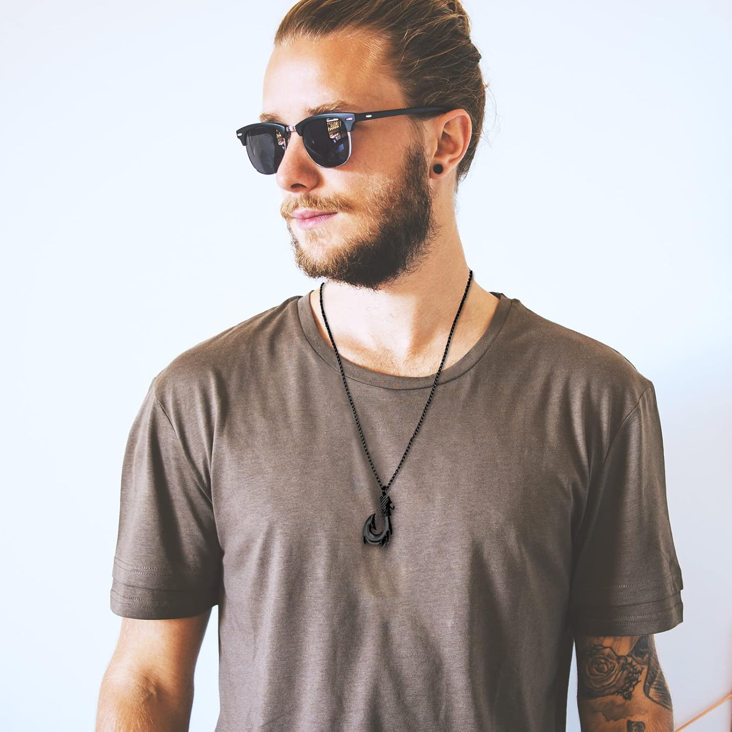 Maori Fish Hook Cremation Urn Necklace for Ashes Hawaii Fishing Memorial Pendant Keepsake Gift - Image 6