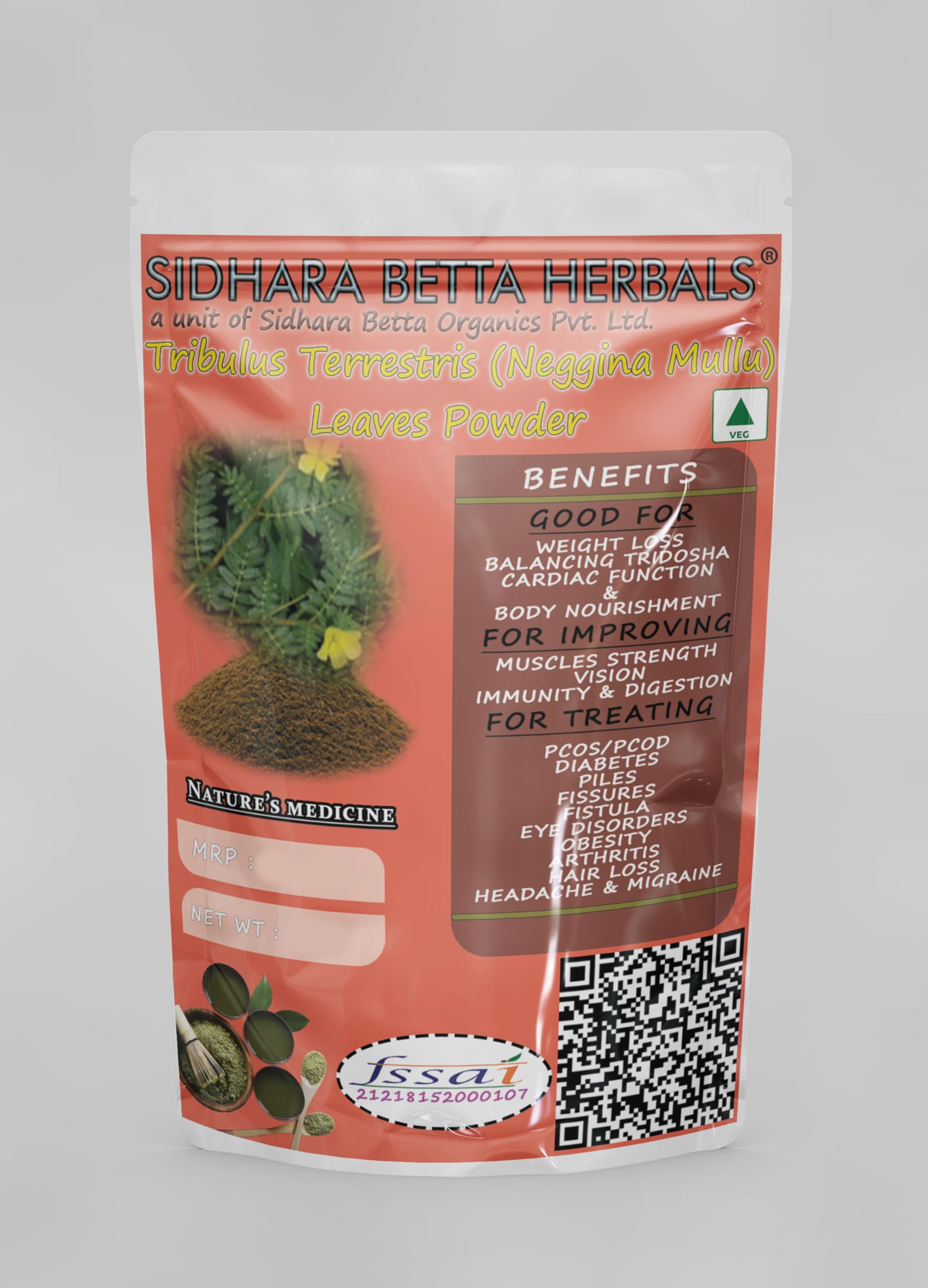 SIDHARA BETTA HERBALS Tribulus Terrestris (Neggina Mullu) Leaves Powder |Pack Of 1| (B0BGJRJVBF) Amazon Price History, Amazon Price Tracker