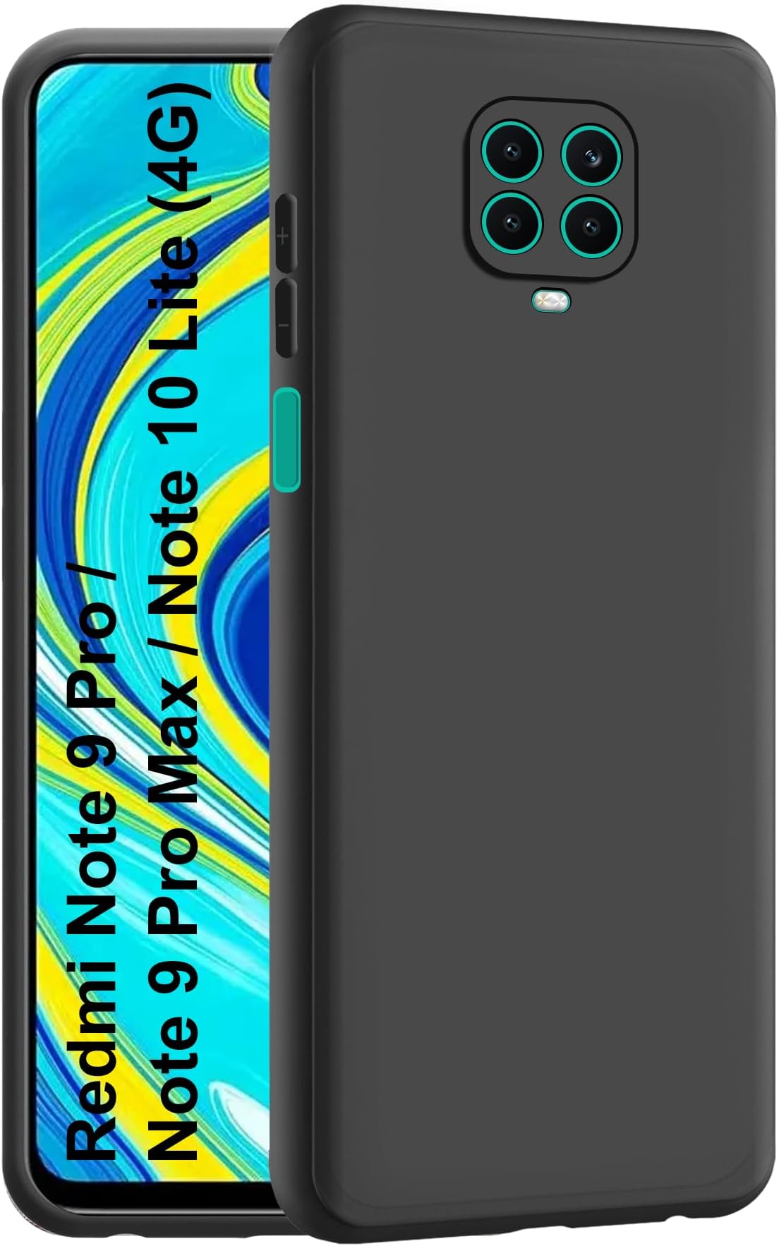 - CEDO Back Cover for Redmi Note 9 Pro/Note 9 Pro Max/Note 10 Lite | Camera Bump Protection & Inner Velvet Fabric Lining | Ultra Slim Matte Soft Rubberised Case Cover (Black)