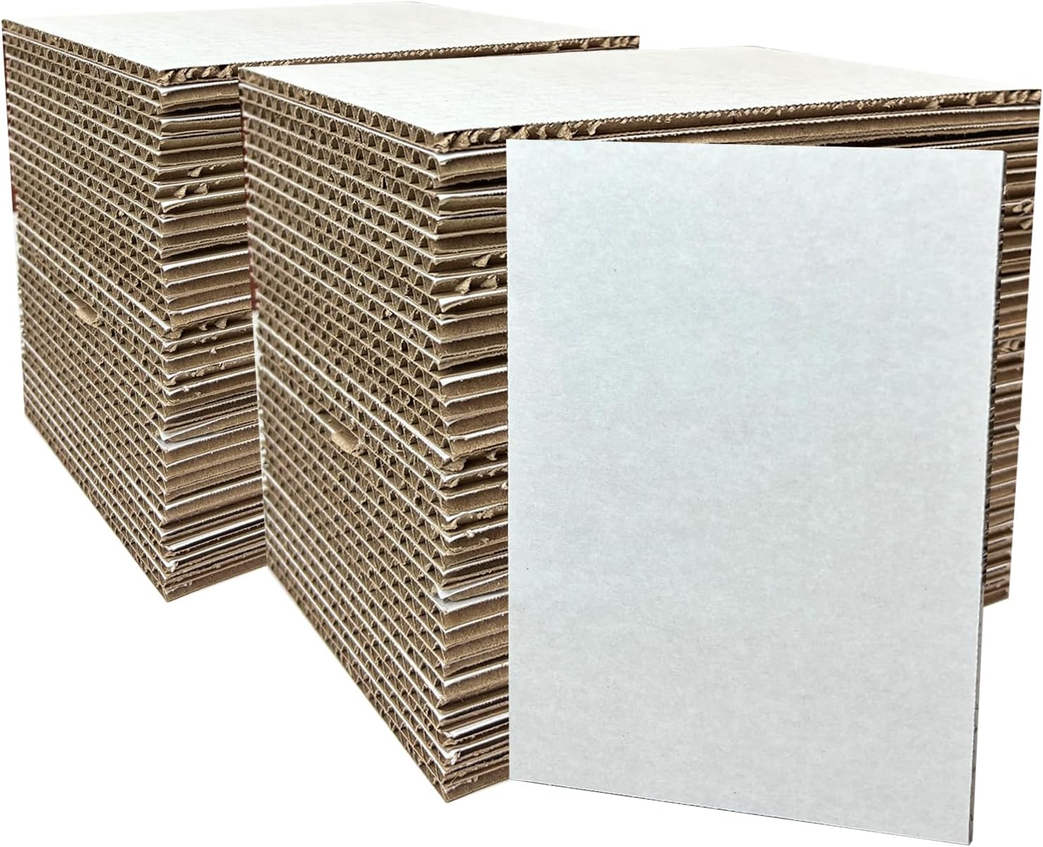 50 Pack Corrugated Cardboard Sheets, Flat Card Boards Inserts for Crafts, Packing, DIY Art Projects, Classroom Supplies (4 mm Thick) - 5 x 7