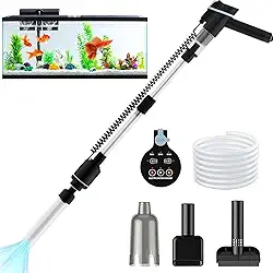 Kit de Limpeza 6 em 1 com Sifão para Aquários Elétrico,Sifão Aspirador para Limpeza de Aquário com Bomba de Sucção,Mangueira de 1.7 Metro,Raspador e Cabo (110-220V)