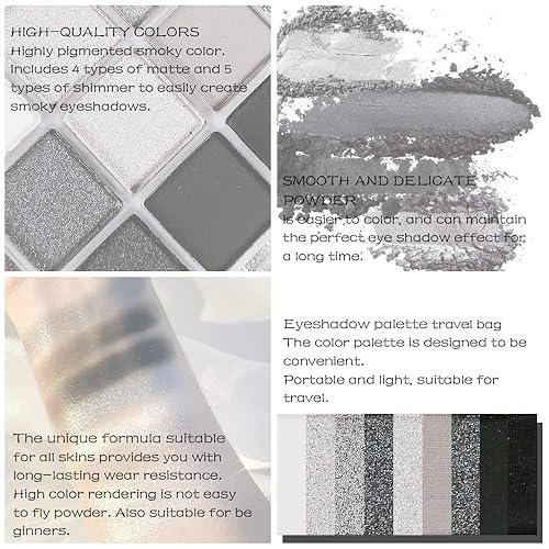 Miniatura 7 de KARNAR Paleta de sombra de ojos para ojos de 16 colores de brillo rosa mate rojo rubor naranja melocotón sombra de ojos paleta de maquillaje