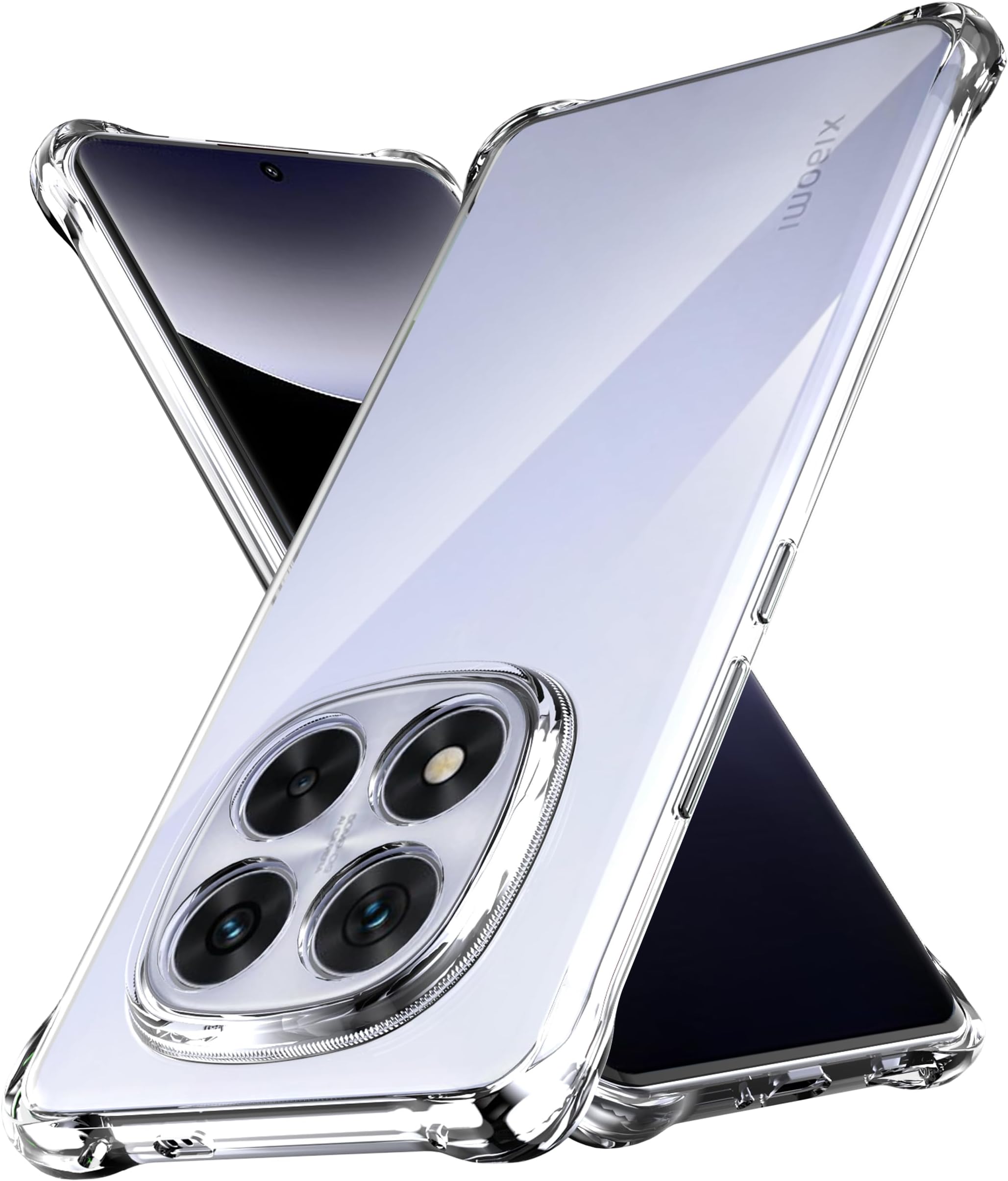 Anoowkoa TPU Case for Xiaomi Redmi Note 14 Pro 5G Phone Case Clear with Built-in Camera Lens Protector Thin Transparent Protective Back Cover Soft Flexible Bumper Hybrid Silicone Case