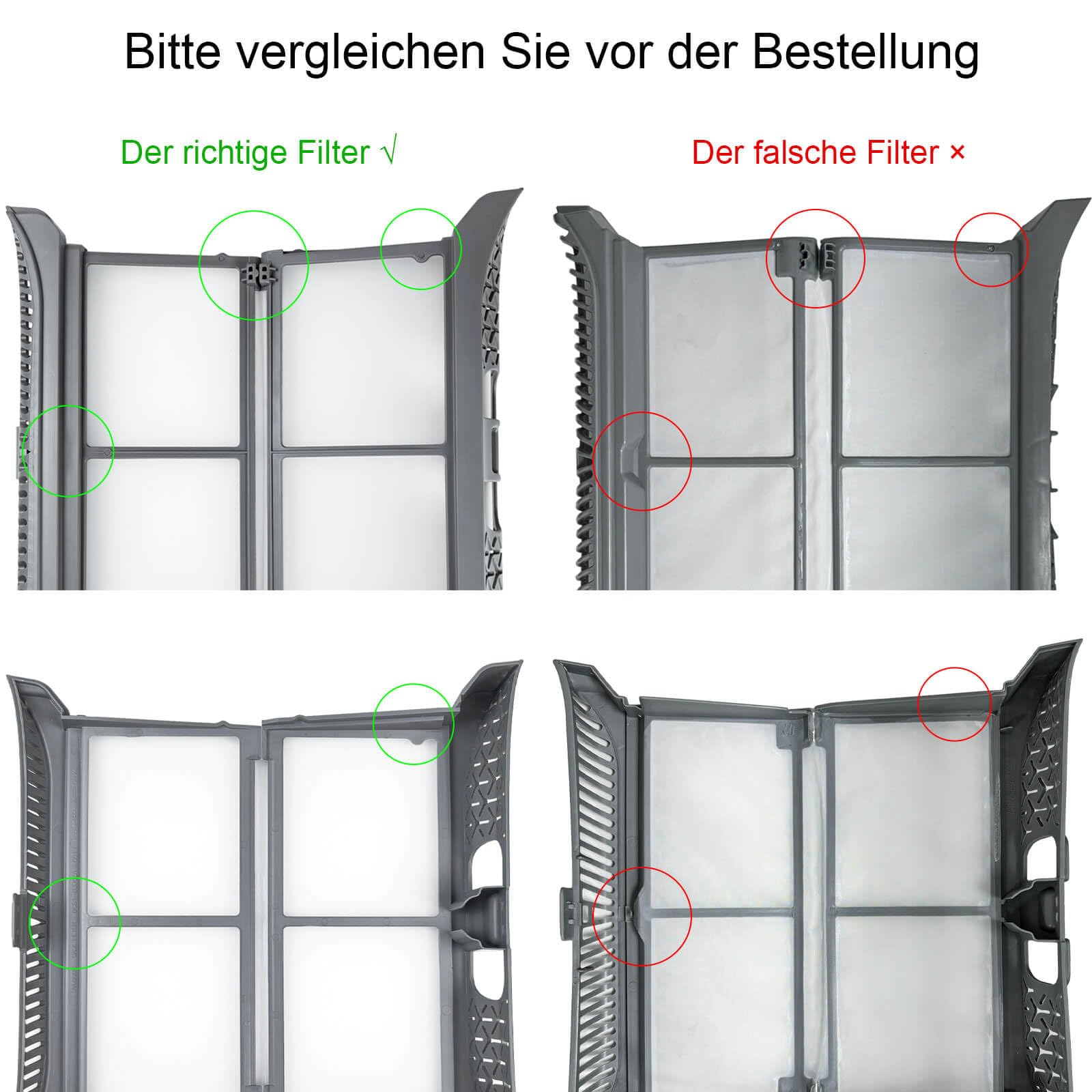 Flusensieb Filter Kompatibel mit Samsung Trockner DC61-03634A Filter DC61-03902A Flusenfilter