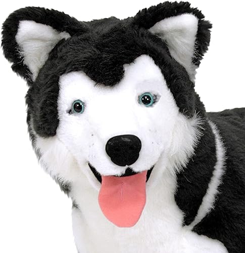 Miniatura 9 de Perro de peluche realista Melissa  Doug raza husky siberiano gigante más de 2pies de altura