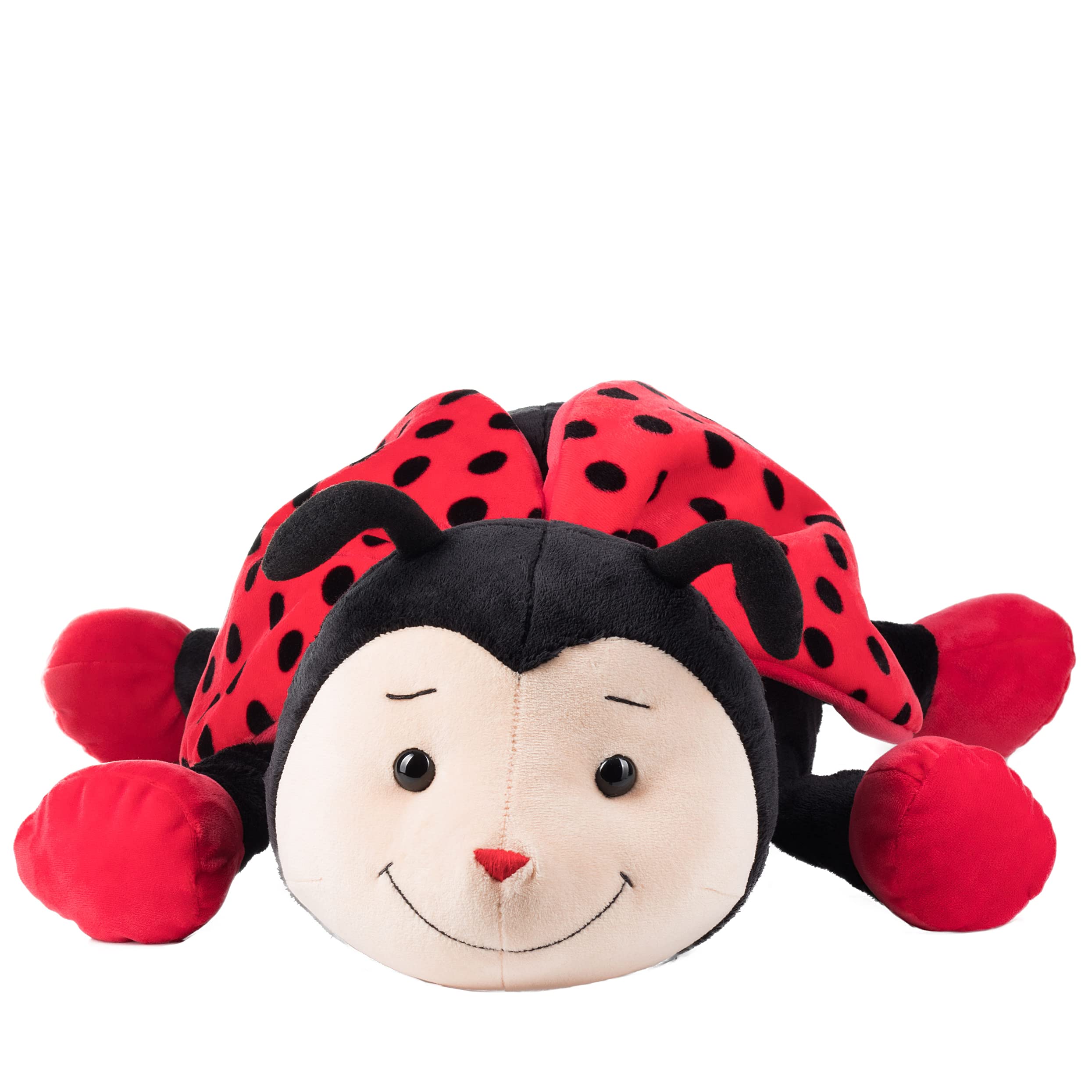 Schaffer 4344 - Plüsch Marienkäfer Bolle - Kuscheltier - Größe (XL) 44 cm | Extra weich - Waschbar bei 30 °C - DIN EN 71 geprüft - Ab Geburt geeignet - Hochwertige Verarbeitung
