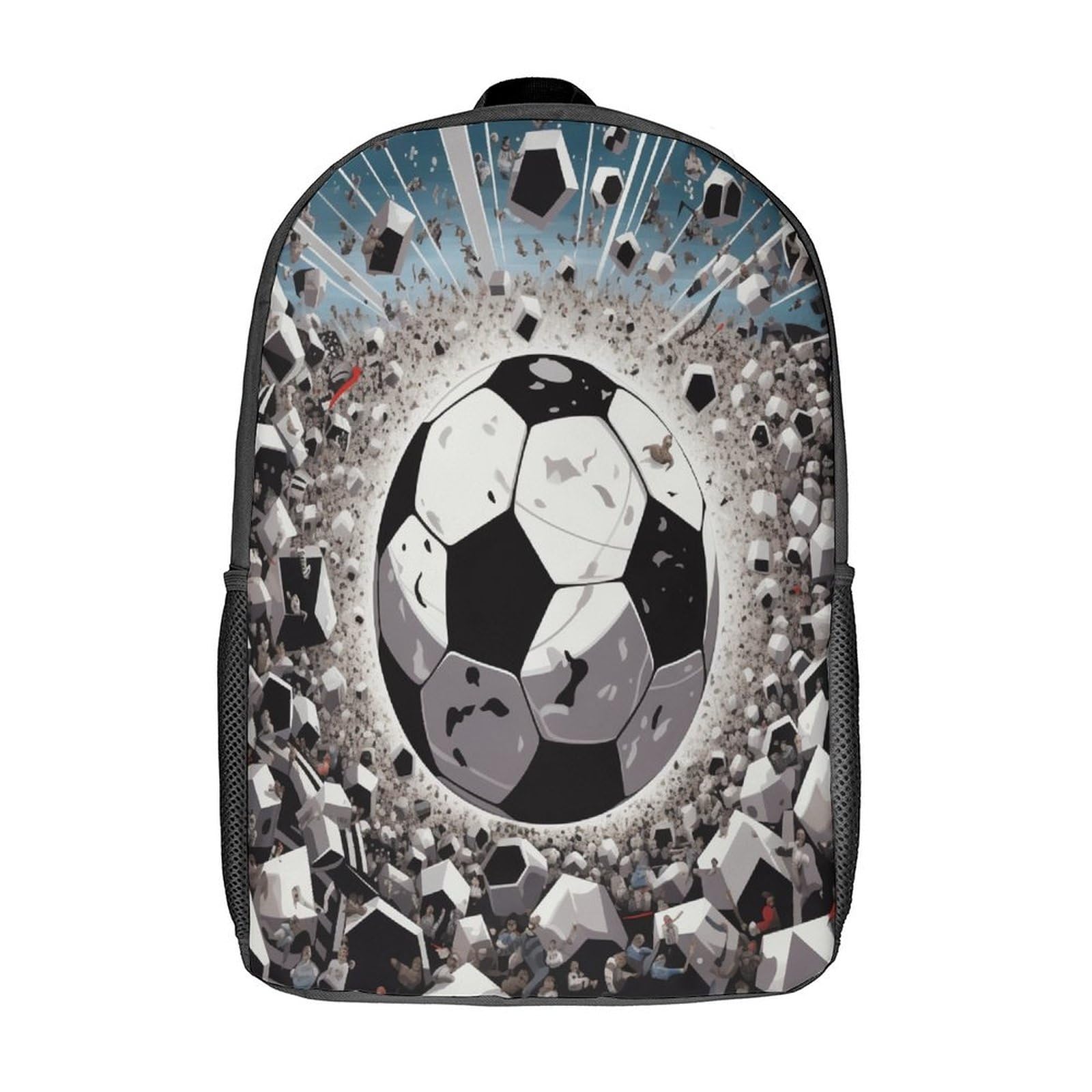 EQKDBFVHS Football Mochila Niña, Mochilas Escolares,Mochila Infantil Ajustar Con Bolsillos Laterales Y CorreaGran Capacidad Impermeable Mochila,Regalos Para Niñas Niños Y 17inch
