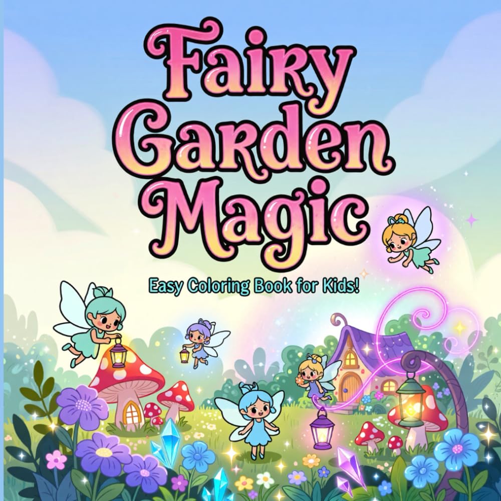 Fairy Garden Magic: Easy Coloring Book for Kids!