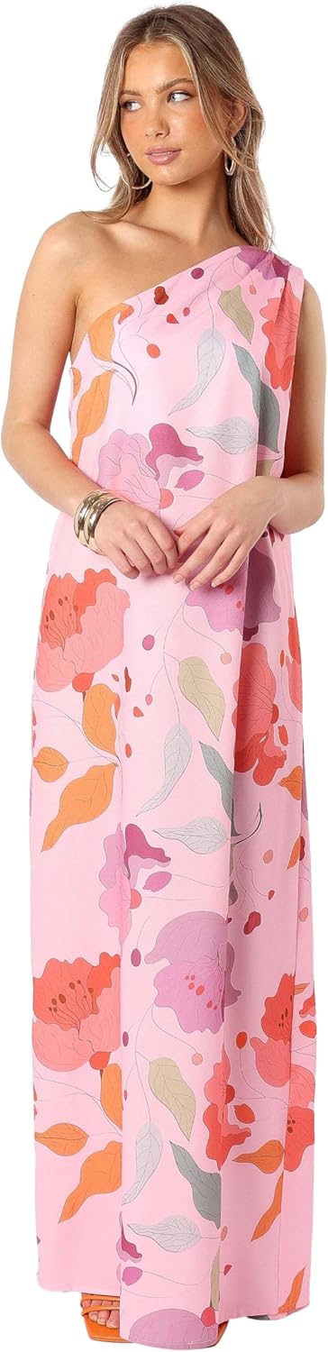 Petal & Pup Womens Tillie One Shoulder Maxi Dress