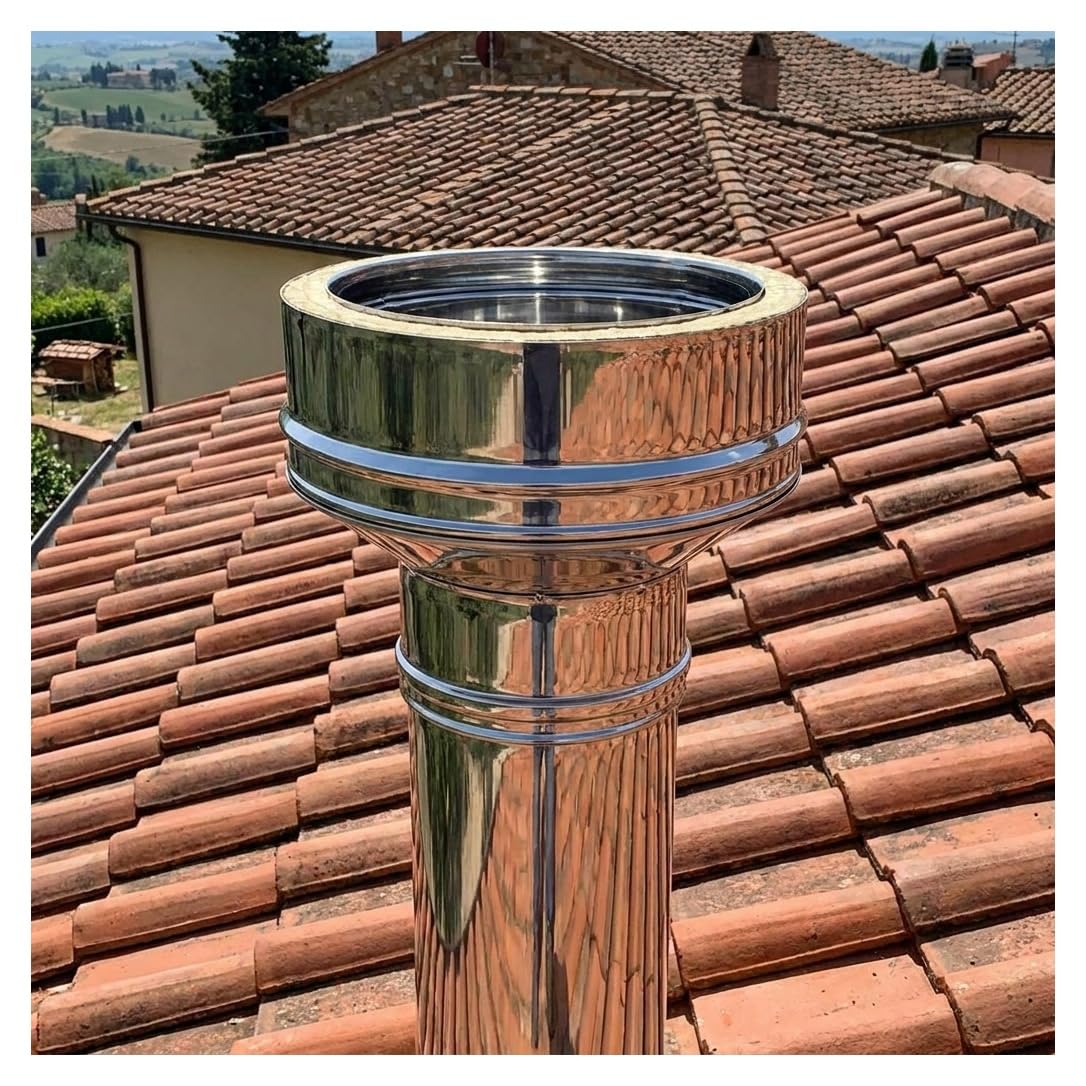 MAKA Aumento Canna Fumaria Doppia Parete Inox Ø 150 a 180 mm
