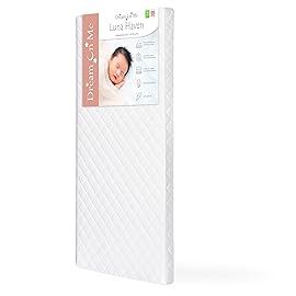 Dream On Me Luna Haven 2 Cradle Mattress, Waterproof Cover, Fiber Core, Greenguard Gold Certified, Proudly Made in USA