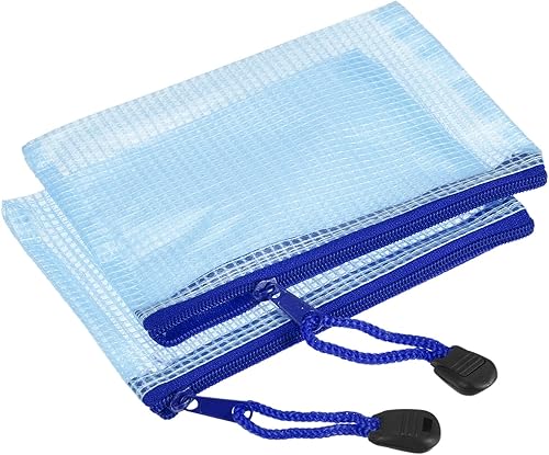YOKIVE Paquete de 3 bolsas de malla con cremallera, bolsillos de malla A6, bolsa de plástico para documentos, ideal para electrodomésticos de