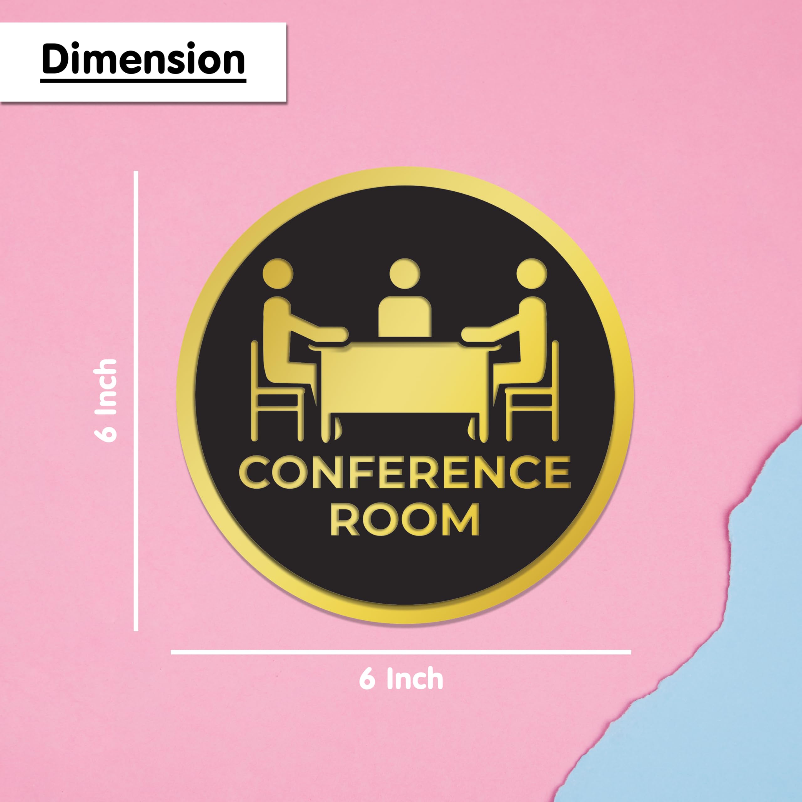 Goelite Acrylic Conference Room Sign Board For Stores, Café, Hotel, Restaurant, Business, Shop Self-Adhesive And Waterproof Size : 6 Inch Set of 1 Sign Board (conference room) 3