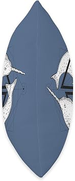 Narwhal Whale with Geometry Throw Pillow