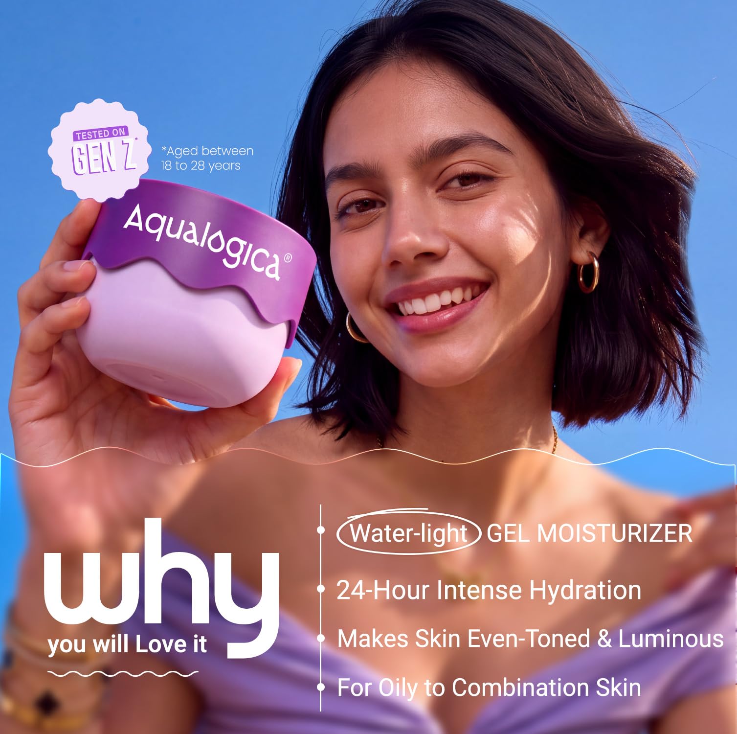 Aqualogica Illuminate + Hydra Melt Gel Moisturizer - 200 g | Water-light Gel Moisturizer | 24 Hour Hydration | Evens Out Skin Tone | Makes Skin Luminous | For Oily to Combination Skin 1