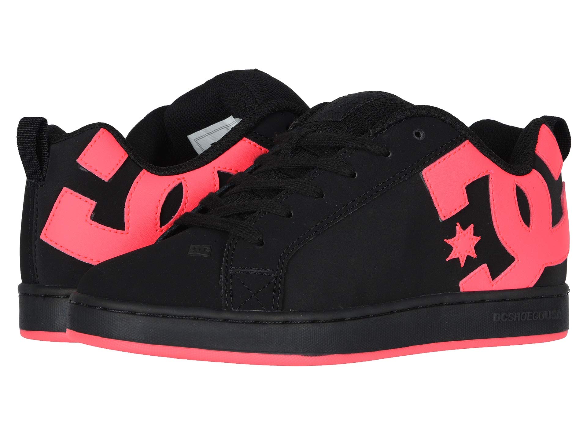 Women's Court Graffik Low Top Casual Skate Shoe, Black/Hot Pink, 10.5-image-33