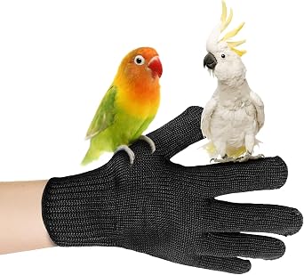 Bird Training Anti-Bite Gloves, Bite Proof Gloves, Small Animal Handling Chewing Protective for Small Animal PetBlack