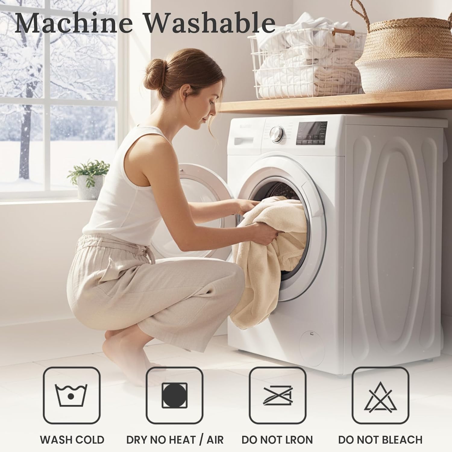 Sasttie Fluffy Comforter Set King 3 Pieces - Super Soft & Fuzzy Beige Comforter Set for Winter Warm Fleece Bedding, 1 Luxury Heavy Faux Fur Down Alternative Comforter with 2 Pillow Cases - Image 8