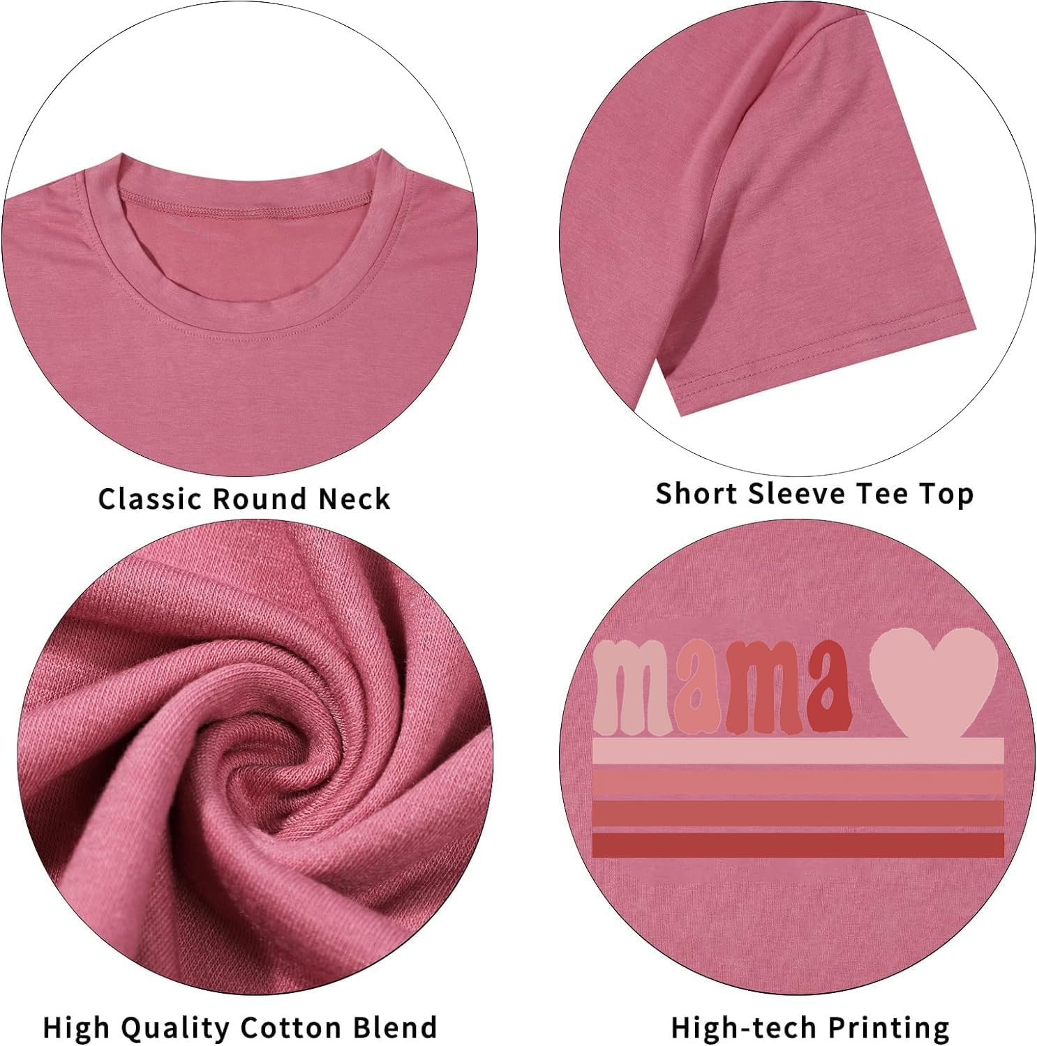 Best Mom Ever Shirts for Women Funny Cute Floral Butterfly Graphic Print Tee Summer Casual Short Sleeve Tops - Image 5