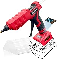 MONVICT 100W Cordless Glue Gun for Milwaukee 18V Battery - Digital Temp Control, Heavy Duty, Fast Heat, 10 Sticks Included