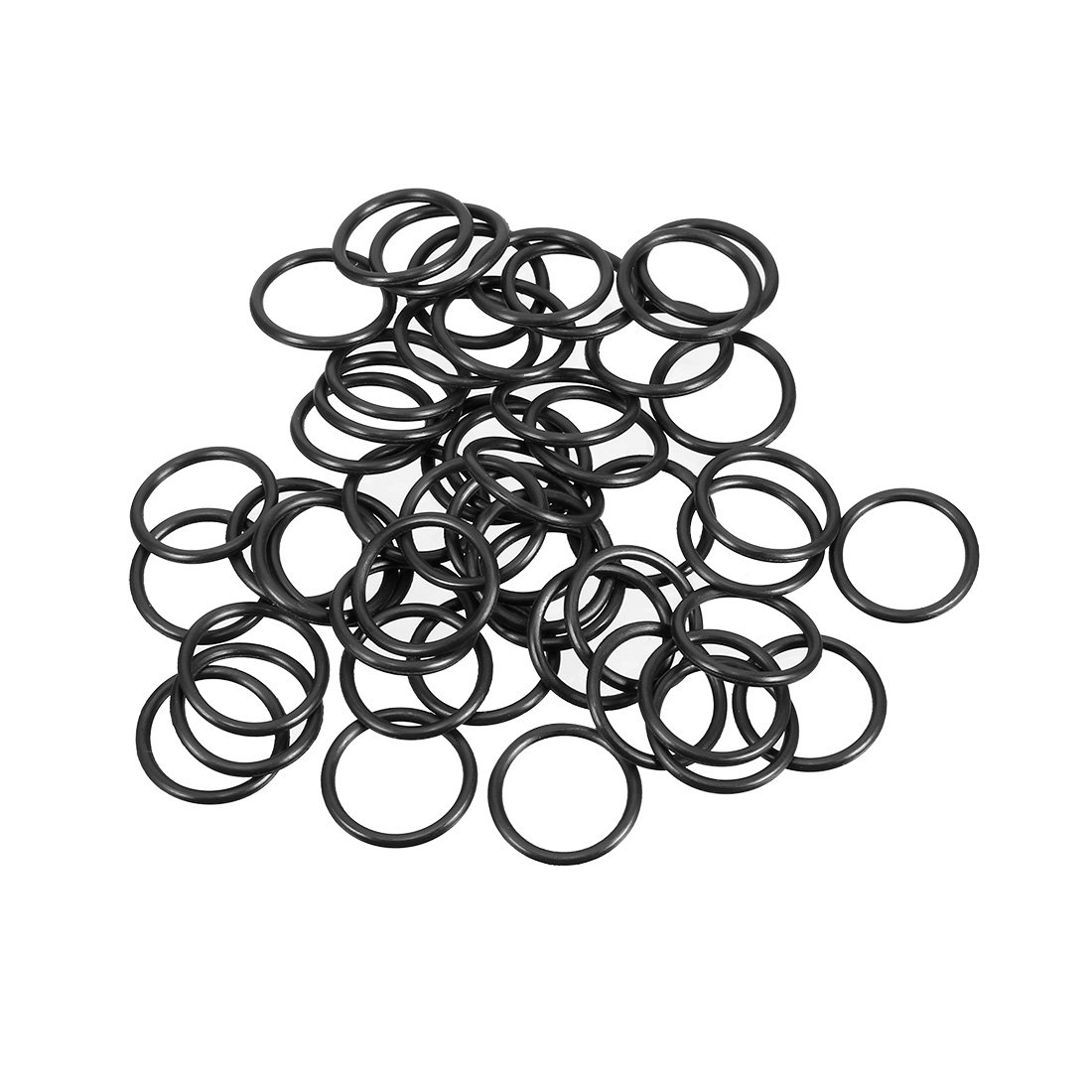 uxcell Nitrile Rubber O-Rings 15mm OD 12mm ID 1.5mm Width, Metric Sealing Gasket for Automotive Machine Plumbing, Pack of 50