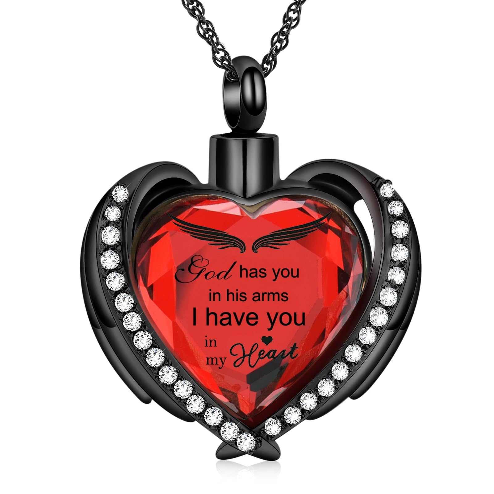 Cremation Heart Urn Necklace Ashes Jewelry for Women Men Keepsake Pendant Memorial Locket Ash Holder-image-21
