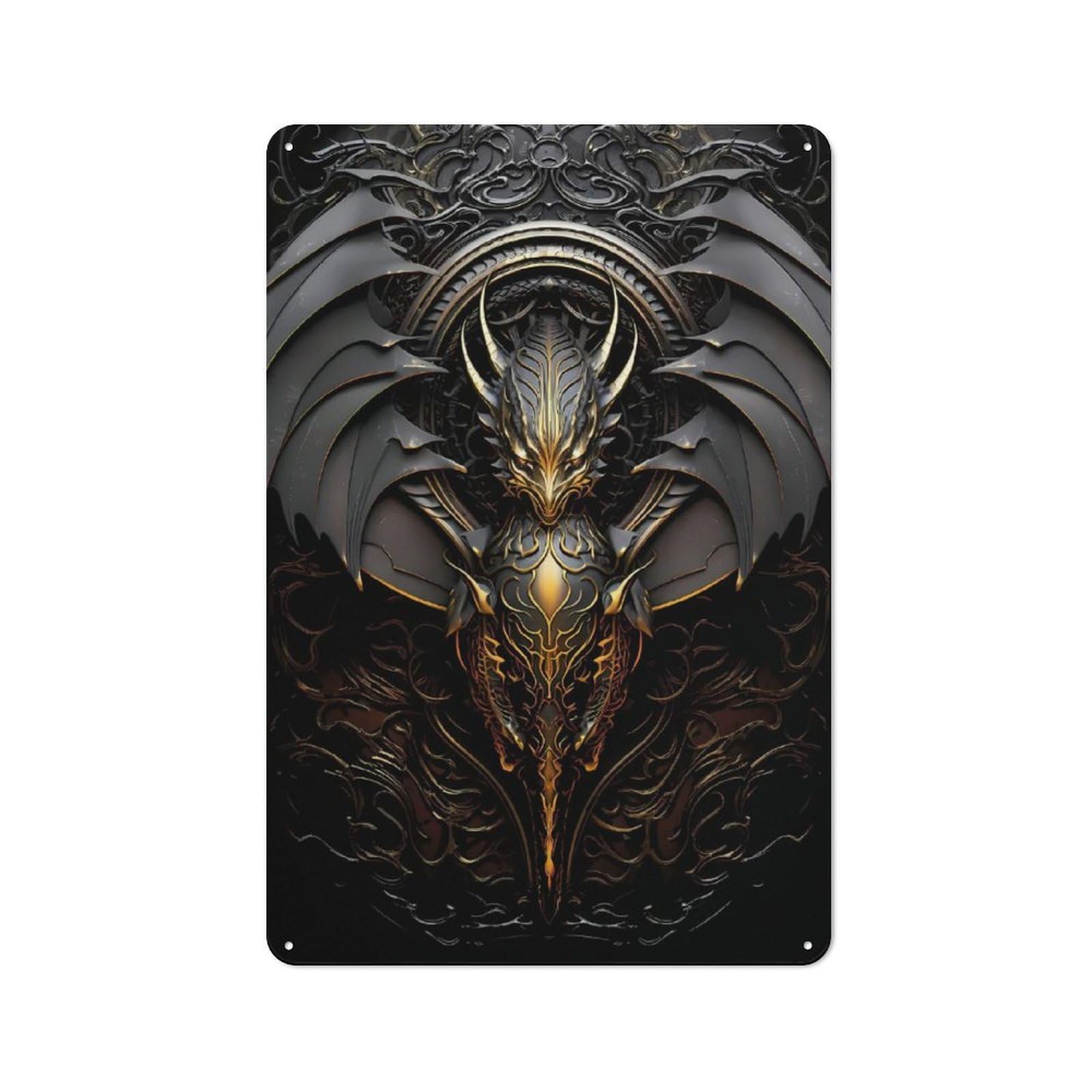 Junmoney Style-20 Outdoor Room Shed Metal Sign 30X20cm Featuring Dragon Wing Monarch, Shed Wall Decor For Shed, Garden Room, Porch Or Garage